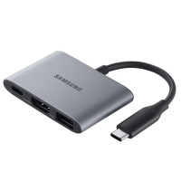 Adaptor multiplu (HDMI, Port USB 3.1A , USB-C), Gray