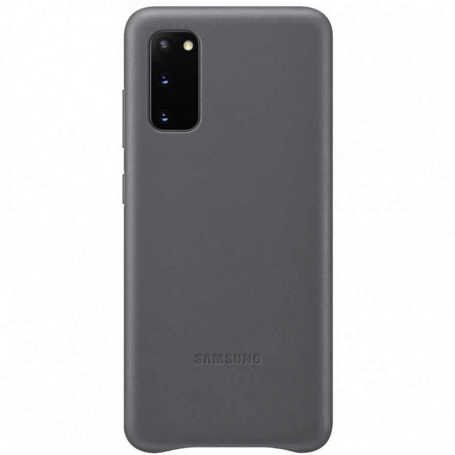 Husa Leather Cover pentru Samsung Galaxy S20, Gray