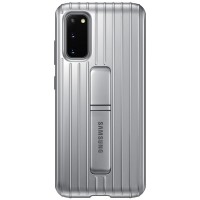 Husa Protective Standing Cover Samsung Galaxy S20, Silver