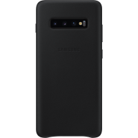 Husa Leather Cover pentru Samsung Galaxy S10+, Black